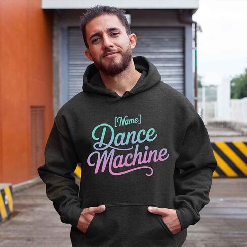 Fun Passion Shirt with Name Hobby Family Trend - Dance Machine Black in Saudi Arabia