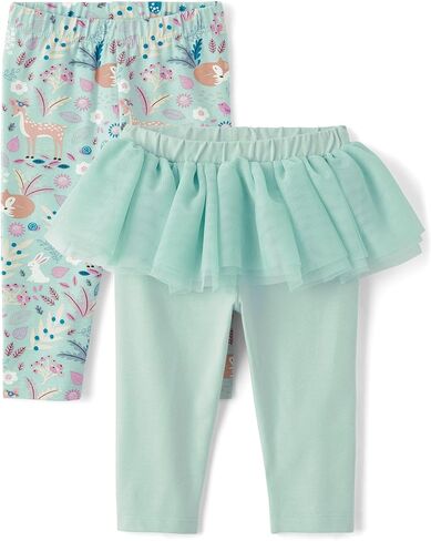 The Children's Place,Baby Girls,and Newborn Knit Pull On Pants,Red Tutu/White Plaid 2-Pack,3 Months,6 Months in Saudi Arabia
