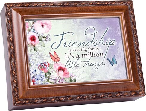 Cottage Garden Friendship Things Woodgrain Rope Trim Music Box Plays That's What Friends are for in Saudi Arabia