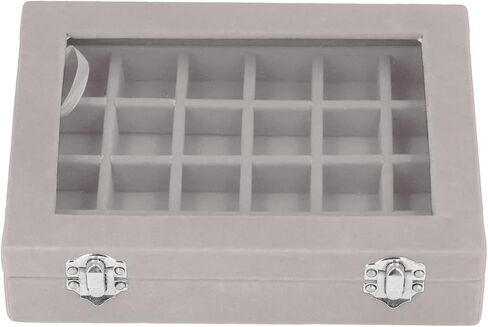 Small Jewelry Box Organizer-24 Compartments for Earrings, Rings & Necklaces, Lockable Travel Storage Case with Soft Interior in Saudi Arabia