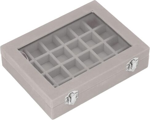 Small Jewelry Box Organizer-24 Compartments for Earrings, Rings & Necklaces, Lockable Travel Storage Case with Soft Interior in Saudi Arabia