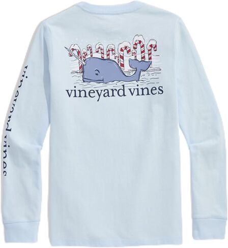 تي شيرت للأولاد من Vineyard Vines Boys Peppermint Narwhal بأكمام طويلة in Saudi Arabia
