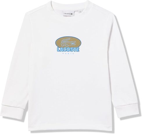 Lacoste Boys Long Sleeved Badge Print T-Shirt in Saudi Arabia