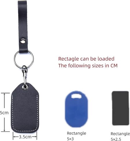 Temvue حامل بطاقة الوصول الجلود حامل العلامة الهوائية RFID مفتاح فوب حقيبة سلسلة مفاتيح NFC بطاقة مفتاح ذكي in Kuwait