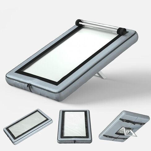 Starlink Gen 2 Cover,Standard Actuated Cover,with Transparent EVA Front Panel,Back Strap Buckle Design,Roll-Up Magnetic Closure & Side Zipper Access - Weatherproof Anti-Dust Case for Satellite Dish in Kuwait