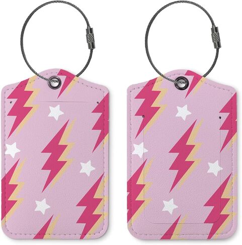 Flower Luggage Tags for Suitcases,Trendy 2 Pack Travel Suitcase Tags,Groovy Traveling Accessories,Baggage Tag Label with Steel Loop,Teen Girl Gifts in Kuwait