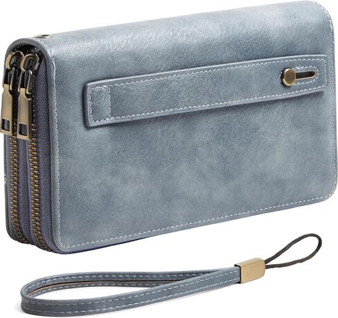 Wallet Women Clutch RFID Blocking Wristlet womens wallet Leather phone Purse Large Capacity Credit Card Holder in Saudi Arabia