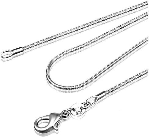Blue Apple Co. 1.2MM Snake Chain .925 Solid Sterling Silver Sizes 7-30" in Saudi Arabia