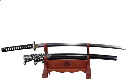 JIHPEN sword, Black Katana,Full Tang Samurai Sword,Sharp,Spring Steel Blade with Black Scabbard - 41inch Variety of Styles to Choose from in Kuwait