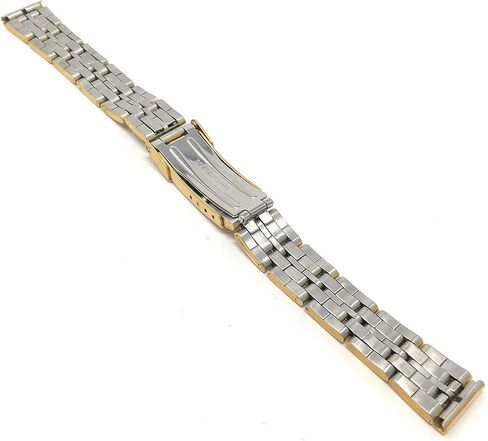 ZRC Stainless Steel Watch Band for Women - Womens Metal Replacement Watch Strap - Deployment Clasp - Gold and Silver/Gold Tone - 14mm, 16mm in Saudi Arabia