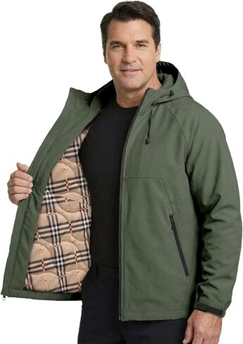 FreeMove Lightweight Hooded Winter Jackets for Men Coat Windproof Waterproof Rain Windbreaker Softshell for Ski Snow in Saudi Arabia