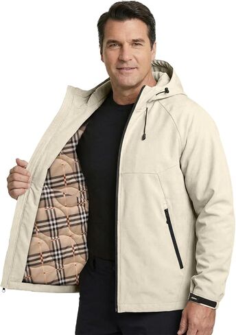 FreeMove Lightweight Hooded Winter Jackets for Men Coat Windproof Waterproof Rain Windbreaker Softshell for Ski Snow in Saudi Arabia