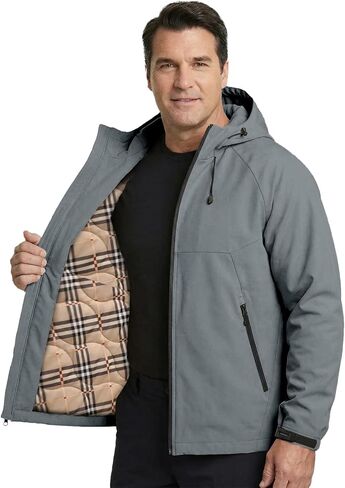 FreeMove Lightweight Hooded Winter Jackets for Men Coat Windproof Waterproof Rain Windbreaker Softshell for Ski Snow in Saudi Arabia