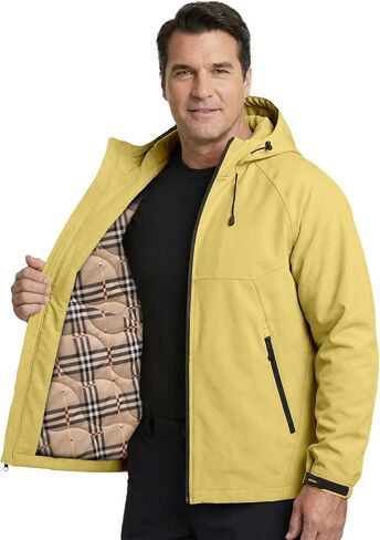 FreeMove Lightweight Hooded Winter Jackets for Men Coat Windproof Waterproof Rain Windbreaker Softshell for Ski Snow in Saudi Arabia