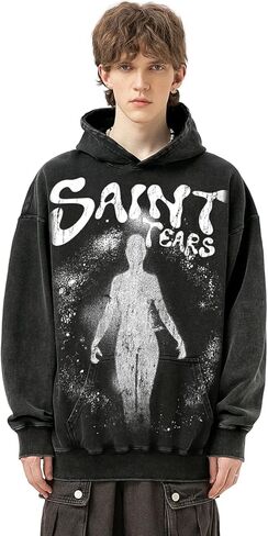 Chainsaw Man Y2K Hoodie Men Oversized Hoodies Saint Tears Graphic Washed Cotton Sweatshirt Casual Vintage Pullover in Kuwait