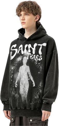 Chainsaw Man Y2K Hoodie Men Oversized Hoodies Saint Tears Graphic Washed Cotton Sweatshirt Casual Vintage Pullover in Kuwait