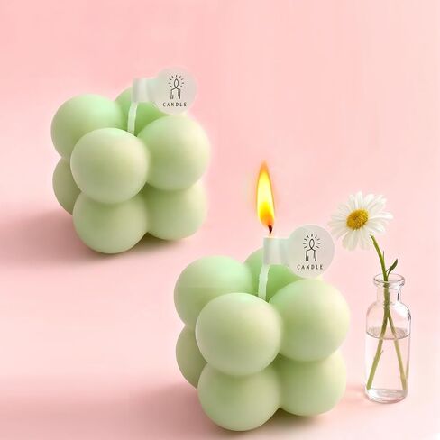 شموع عطرية، شموع معطرة صغيرة على شكل مكعب مع عطور مختلفة، تستخدم للاسترخاء والغرفة وتقديم الهدايا (6، وردي) in Kuwait