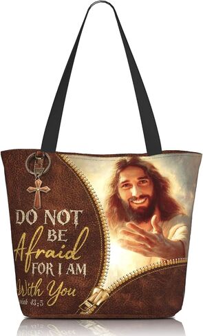 Tote Bag for Women with Zipper - Large Reusable Grocery Bag, Everyday Carry All for Work, Shopping, Gift for Her in Saudi Arabia