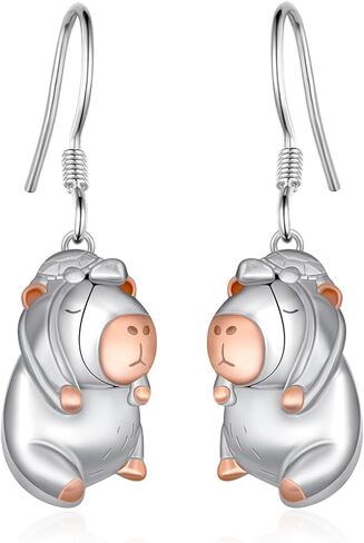 Capybara Gifts Capybara Earrings 925 Sterling Silver Capybara Stuff Capybara Jewelry Gifts for Women Gifts Capybara Lovers in Saudi Arabia