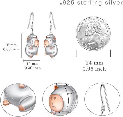 Capybara Gifts Capybara Earrings 925 Sterling Silver Capybara Stuff Capybara Jewelry Gifts for Women Gifts Capybara Lovers in Saudi Arabia