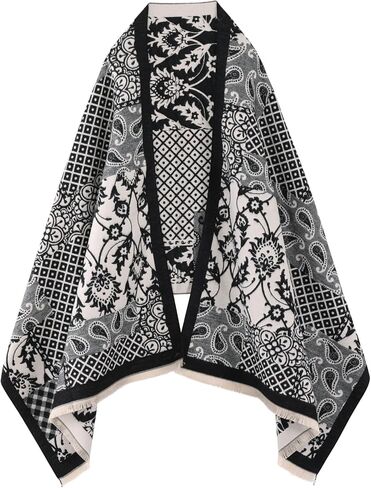 MINIDORA Women‘s Warm Reversible Pashmina Shawls Large Soft Winter Scarfs Jacquard Wraps for Evening Dresses in Saudi Arabia