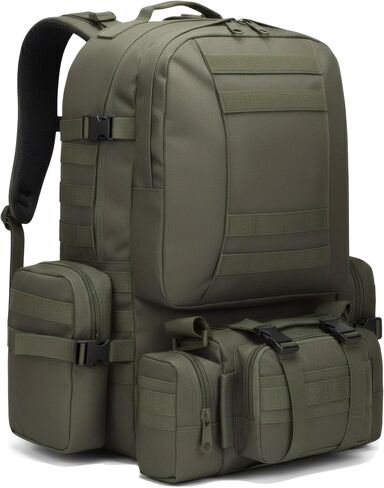 Military Grade Tactical Backpack for Men Waterproof Bug Out Bag Survival Rucksack Go Bag Emergency Molle System Army 3 Day Assault Pack for Camping Hiking Hunting with SOG Features in Kuwait