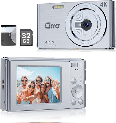 4K Digital Camera for Photography, WiFi 64MP UHD Vlogging Camera with 18X Digital Zoom, Super Wide-Angle Lens, 3" 180° Flip Screen, 32GB SD Card, Black in Saudi Arabia