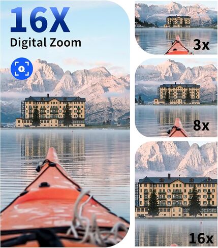 4K Digital Camera for Photography, WiFi 64MP UHD Vlogging Camera with 18X Digital Zoom, Super Wide-Angle Lens, 3" 180° Flip Screen, 32GB SD Card, Black in Saudi Arabia