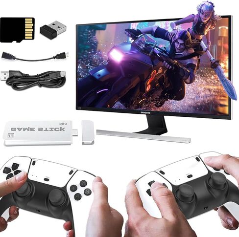 Wireless Retro Game Console with Built in 20000 Games,M8 4K Retro Game Stick Plug and Play Video Game Console HDMI Output for TV, Ideals Christmas in Saudi Arabia