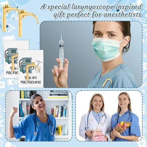CRNA Week Appreciation Gift Anesthesia Laryngoscope Blade Pin Card Bag Anesthesiologist Thank You Gift for SRNA Nurse in Saudi Arabia