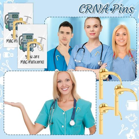 CRNA Week Appreciation Gift Anesthesia Laryngoscope Blade Pin Card Bag Anesthesiologist Thank You Gift for SRNA Nurse in Saudi Arabia