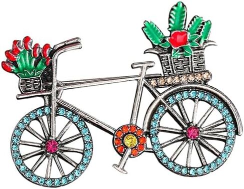 Two StyleThe Bronzed Bicycle Brooches Women Men Rhinestone Enamel Bike Brooch Pins Gifts in Saudi Arabia