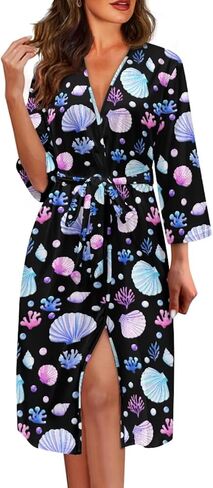 Coloranimal Robes for Women Night Gowns Women's Sleepwear Cute Comfortable Sleep Robe Soft Nightgowns in Saudi Arabia