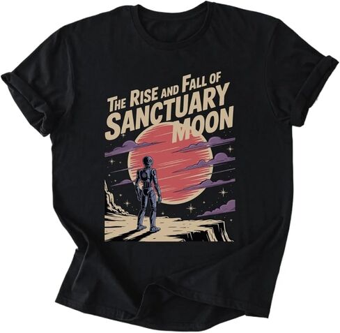 تي شيرت The Rise and Fall of Sanctuary Moon - تي شيرت Murderbot Diaries مستوحى من الخيال العلمي القديم لمحبي الكتب in Kuwait
