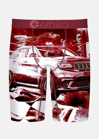 Ethika Men’s Boxer Brief, Knee Length, 4-Way Stretch Performance Underwear with Graphic Prints - Hawk Boyz in Saudi Arabia