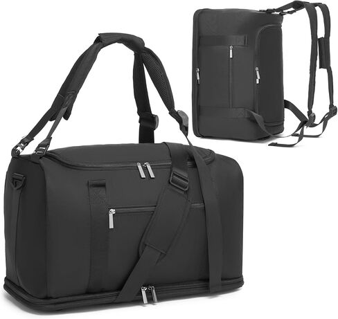 Gym Bags for Men,Foldie Travel Bag Expandable Gym Backpack with Shoe Compartment Sports Duffel Bag Carry On Weekender Bag Overnight Backpack for Travel,Black in Saudi Arabia