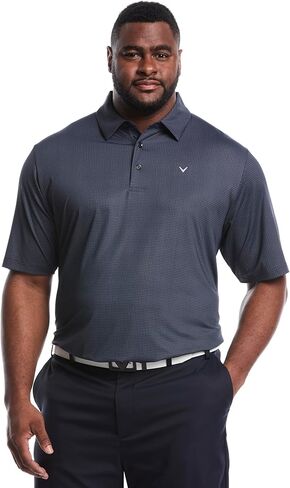 Callaway Mens Big & Tall Chevron Foulard Print Short Sleeve Golf Polo Shirt in Saudi Arabia