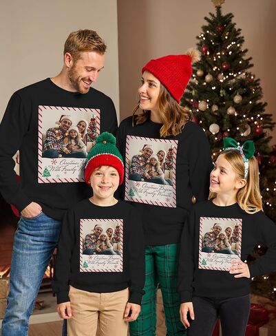 Custom Photo Sweatshirt for Men Women Boyfriend Girlfriend Dad Mom Family Couples, Custom Sweatshirt with Face Text in Saudi Arabia