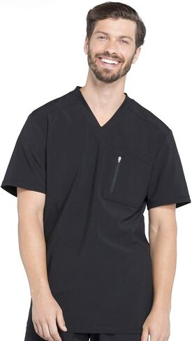 Infinity Men's Tuckable V-Neck Scrub Top CK910A with Mid Rise Jogger Scrub Pants CK004A in Saudi Arabia