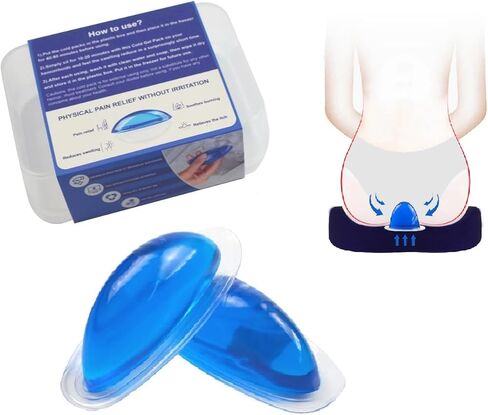 CoolBloom Hemorrhoid Ice Pack (2 Packs) - TPU Ultra-Soft Reusable Gel Pad | Fast Pain & Swelling Relief | Perineal Cold Therapy for Postpartum/Surgery (Women & Men) in Saudi Arabia