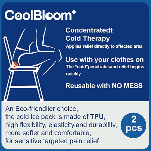 CoolBloom Hemorrhoid Ice Pack (2 Packs) - TPU Ultra-Soft Reusable Gel Pad | Fast Pain & Swelling Relief | Perineal Cold Therapy for Postpartum/Surgery (Women & Men) in Saudi Arabia