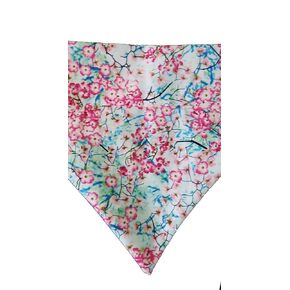 Cherry Blossoms Over the Collar Dog Bandana That Slips onto Their Existing Collar Size (Medium)