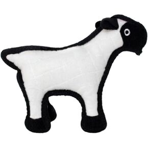 TUFFY - World's Tuffest Soft Dog Toy - Barnyard Sheep -Squeakers - Multiple Layers. Made Durable, Strong & Tough. Interactive Play (Tug, Toss & Fetch). Machine Washable & Floats. (Junior)