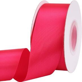 1-1/2 Inch Wide Rice White Satin Ribbon,Craft Fabric Ribbon by 25 Yard Silk Ribbon for Gift Wrapping,Satin Wedding,Flower Bouquet,Holiday Decorations
