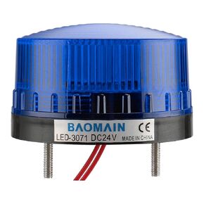 Baomain Industrial Signal Round Blue Warning Light Strobe Warning lamp LED-3071 DC 24V 3W