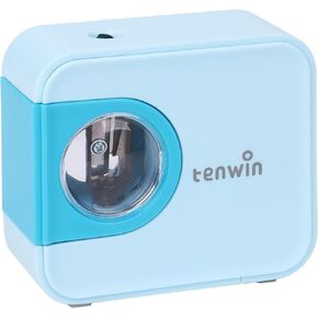 Portable Electric Pencil Sharpener, Pencil Sharpeners Battery Operated, Tungsten Steel Blade to Fast Sharpen, Kids Pocket Sharpener, Fit to 6-8mm No.2/Colored Pencils, School/Office/Home (Blue)