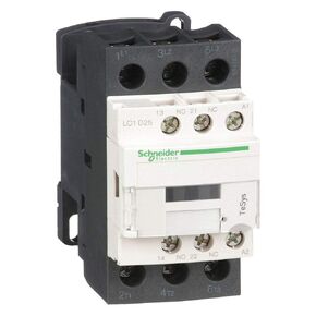 موصل Schneider Electric IEC MG، 24VAC ملف فولت، 25 أمبير حمولة كاملة، حثي، 1NC/1NO جهة اتصال مساعدة - LC1D25B7