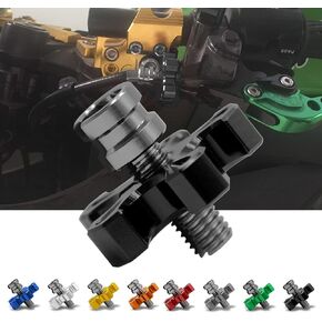 R QIANKONG M10 Motorcycle Brake Clutch Levers Cable Wire Adjuster Screw Bolt Aluminum CNC Machine Compatible with Motorcycle ATV UTV Sport Bike Red