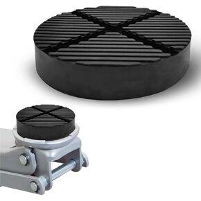1 Pack Universal for Floor Jack Rubber Pad Cross Groove Design Jack Pad Adapter, Jack Pad Adapter Pinch Weld Side Frame Rail Protector Puck/Pad