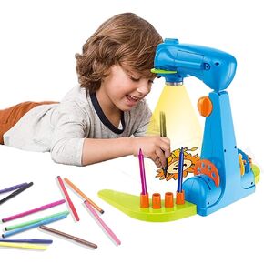 imireux Projector Drawing for Kids,Smart Projector Draw Sketch Toy，with 32cartoon patters and 12color Brushes for Children Learn to Drawing and Sketch，Preschool Learning Activities